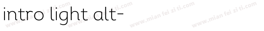 intro light alt字体转换